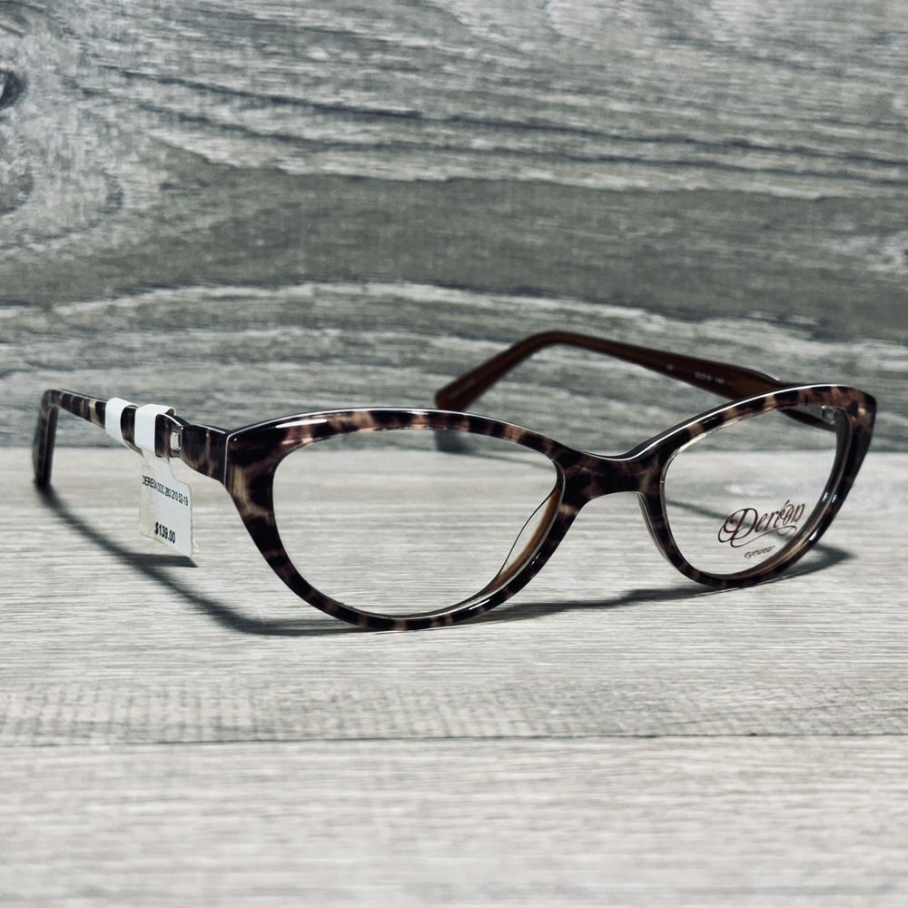 Dereon DOC 283 210 Eyeglass Frames Womens 52-19 Brown Tortoise Cat Eye 140